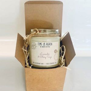 Time & Again Vegan Lavender and Clary Sage Candle 190g