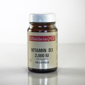 Baldwins Vitamin D3 2000iu 120 Softgels