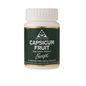 Bio-health Capsicum Fruit 250mg 60 Vegetarian Capsules