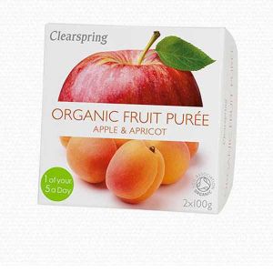 Clearspring Organic Fruit Puree Apple and Apricot 2x100g