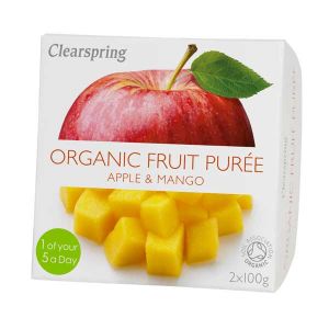Clearspring Organic Fruit Puree Apple and Mango 2x100g