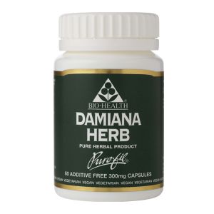 Bio-health Damiana Herb 300mg 60 Vegetarian Capsules