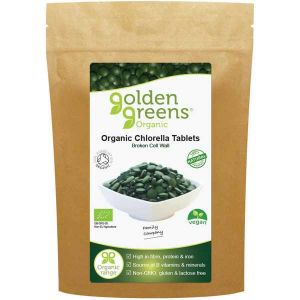 Golden Greens Organic Chlorella tablets 500mg 120 tablets