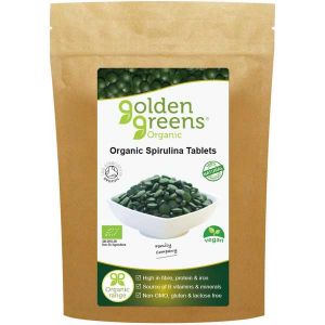 Golden Greens Organic Spirulina 500mg 250 Tablets