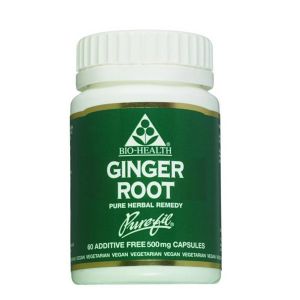 Bio-health Ginger Root 500mg 60 Vegetarian Capsules