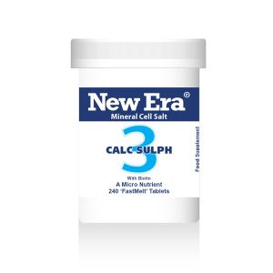 New Era Mineral Cell Salts No.3 Calc Sulph (calcium Sulphate) 240 'fastmelt' Tablets
