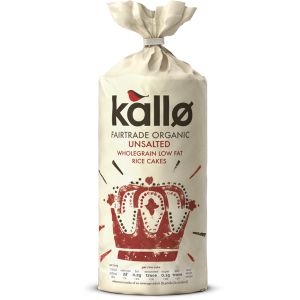 Kallo Organic Wholegrain Rice Cakes Plain Unsalted