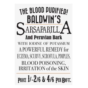 Baldwins Vintage Poster 'sarsaparilla'
