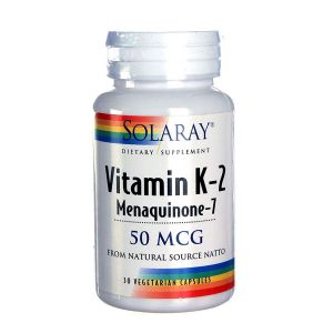 Solaray Vitamin K2 Menaquinone-7 50mcg 30 Capsules