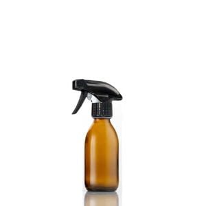Plastic Amber (PET) Bottles with Trigger Spray Tops 100ml