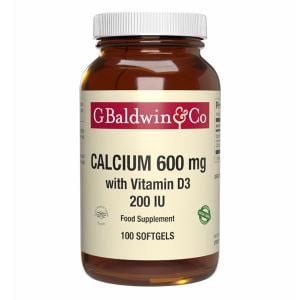 Baldwins Calcium 600mg With Vitamin D 200 Iu 100 Softgels