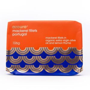 Azouro Mackerel Fillets in Organic Olive Oil and Lemon Thyme 106g