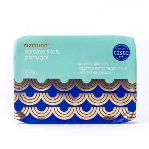 Azouro Sardine Fillets in Organic Olive Oil and Seaweed 106g