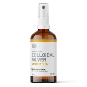 Nature's Greatest Secret Colloidal Silver Amber 80% 100ml Spray Atomiser Bottle