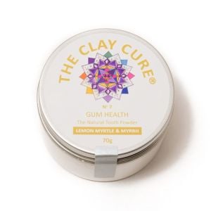 The Clay Cure Lemon Myrtle & Myrrh Tooth Powder 70g