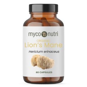 Myco-Nutri Organic Hericium ( Lions Mane ) Mushroom Supplement 500mg 60 Capsules