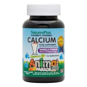 Natures Plus Animal Parade Chewable Calcium Vanilla Sundae Flavour 90 Tablets