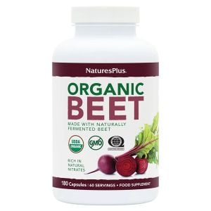 Natures Plus Organic Beet Naturally Fermented Beetroot 180 caps