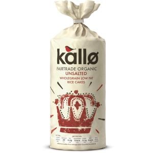 Kallo Organic Wholegrain Rice Cakes Plain Unsalted