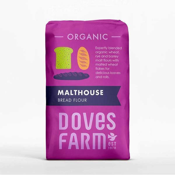 Doves Farm Organic Mixed Grain Malthouse Bread Flour 1kg G