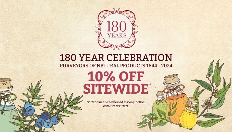 180 Year Celebration 10% Off Sitewide